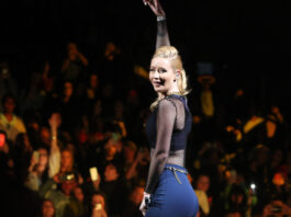 Singer Iggy Azalea performs in concert at KISS 108's Jingle Ball 2014 at TD Garden